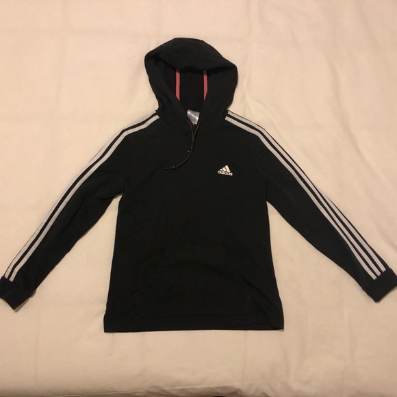 Adidas Black and White Hoodie Sweatshirt Size Small - Picture 4 of 4